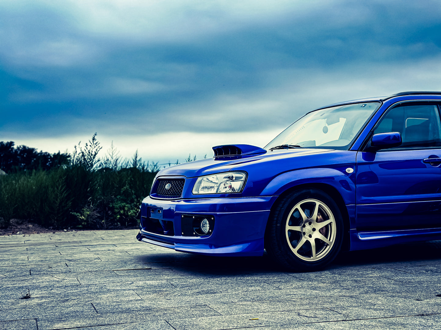 2002-2005 SUBARU FORESTER JDM SG CROSS SPORT CROSSFIRE STYLE FRONT BUMPER LIP